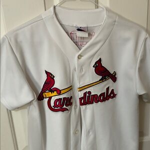 Vintage Majestic White Cardinals Jersey #5 Pujols
